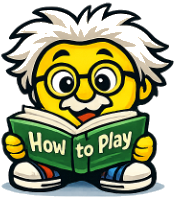 Professor Phrasey reading a 'How to Play' book